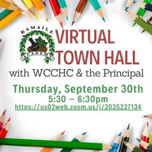 Mark your calendars for the next Town Hall 9/30